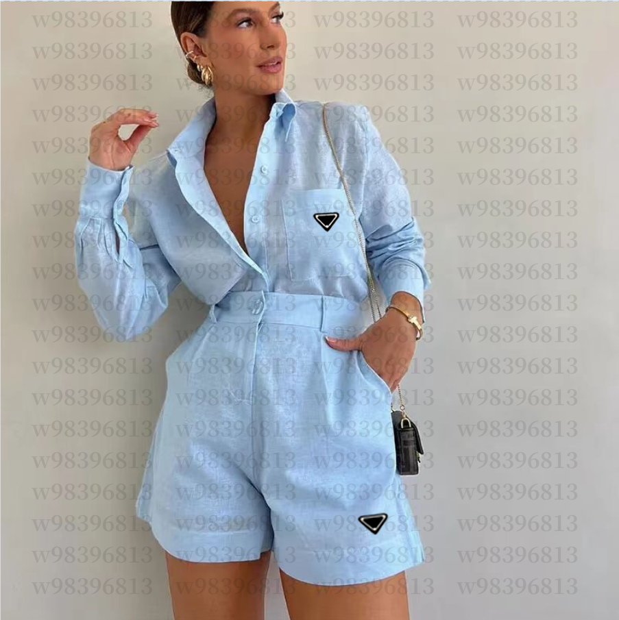 Women&#039;s Blouses Shirts White Shorts Sets 2 Piece Sets Women Loose Shirt And Shorts Suits Summer Female Outfits