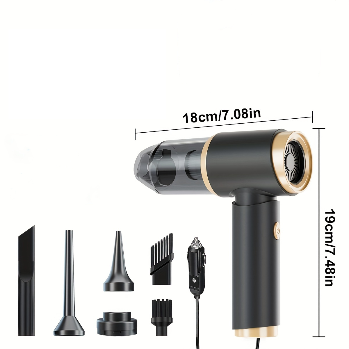 Handy Automobile Handheld Vacuum Cleaner Swift Mess Management for Your Ride