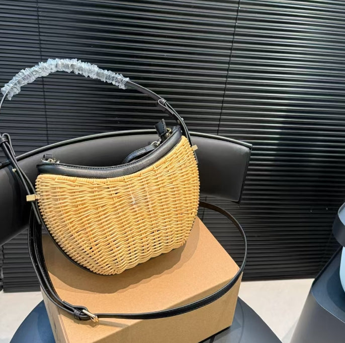 Fashion Trend Beach Handbag Shoulder Bag Straw Woven Bag Leisure Bag Designer Top Design Handbag 2025