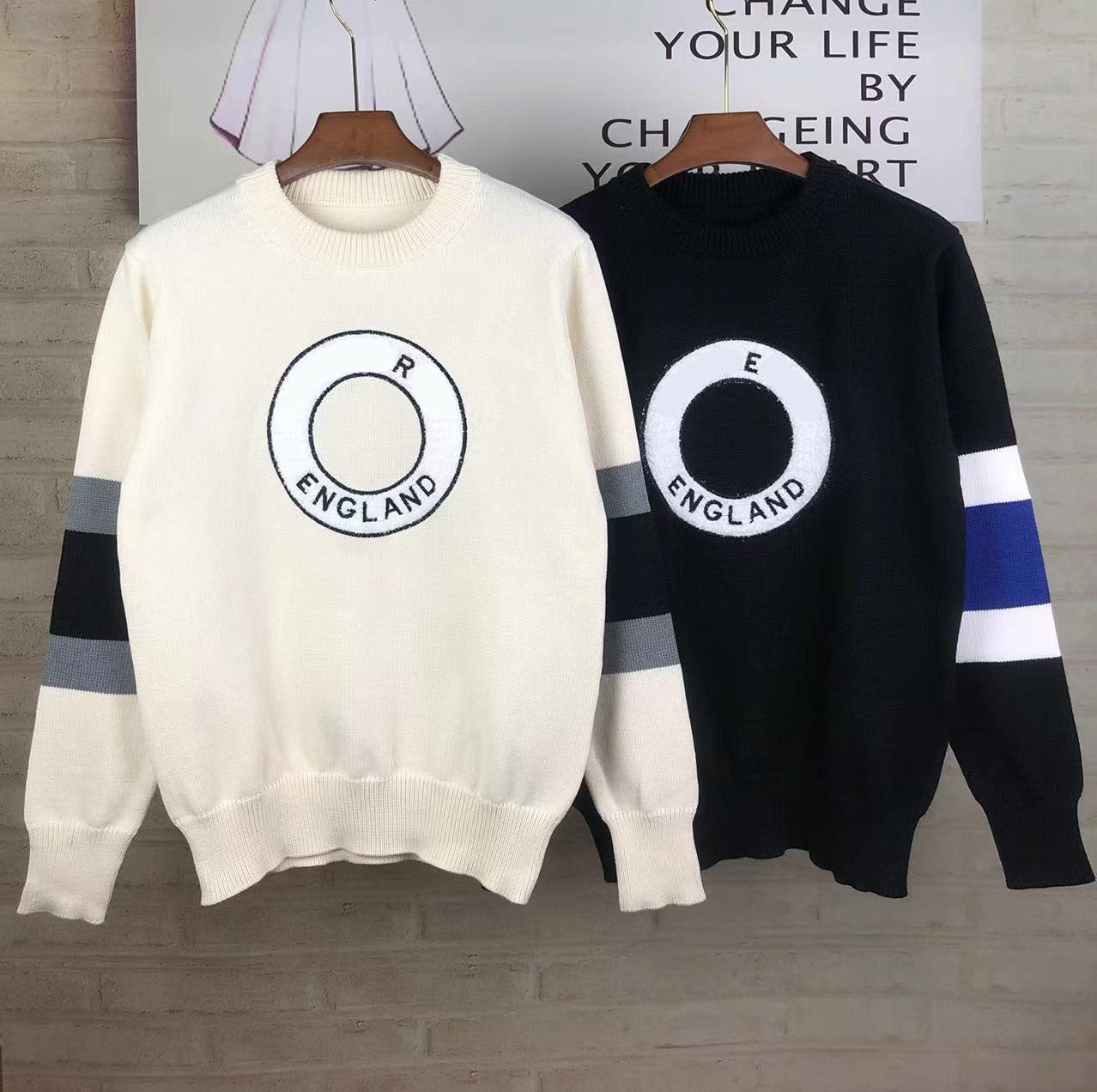 Men&#039;s Plus Size Hoodies & Sweatshirts in autumn - winter 2022acquard knitting machine e Custom jnlarged detail crew neck cotton 42w323