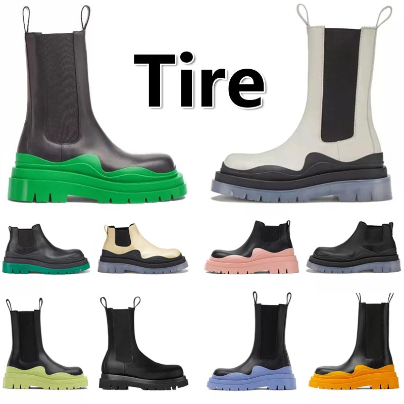 Tire designer women boots luxury Chelsea Martin Knee boot womens men motocycle Ankle Half Anti-Slip fashion Platform snow winter bootie shoes fashio