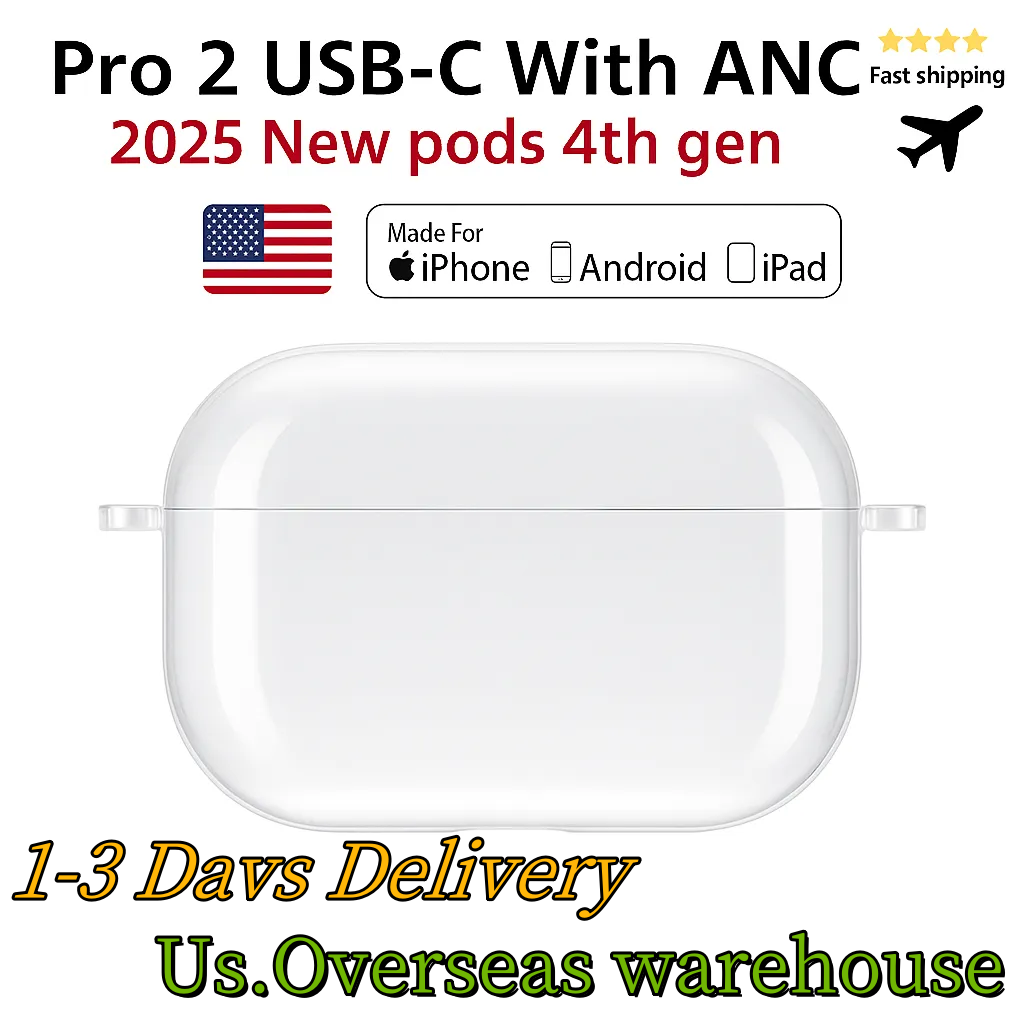 USA Stock for Apple AirPods 4 Pro 2 USBC 3rd Airpod Earphones airpod pro 3 Solid Silicone Protective Headphone Cover Apple Wireless Charging Box Sho