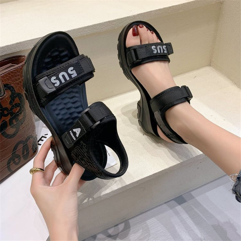 Womens shoes summer new thick-soled increased casual sports breathable wild net red student sandals1