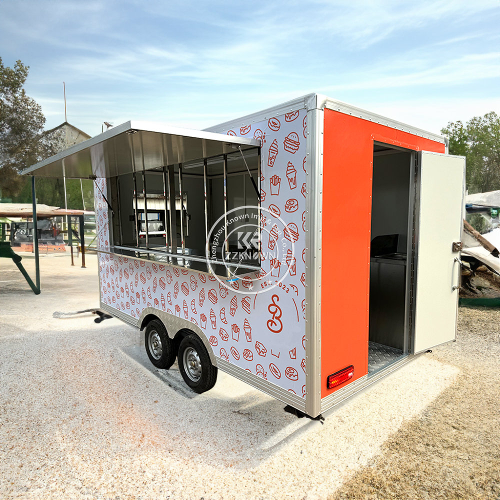 Mobile Food Trailer Fully Equipped Concession Catering Trailer with Customizable Equipments Mobile Street Hot Dog Pizza Coffee Food Trailer For Sale