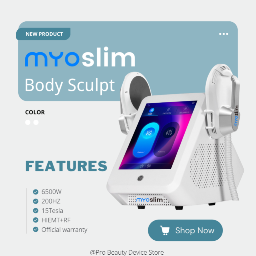 Body Slimming and Muscle Firming EMS RF 6500W Electrical Stimulation Device Powered by Myoslim Professional Technology