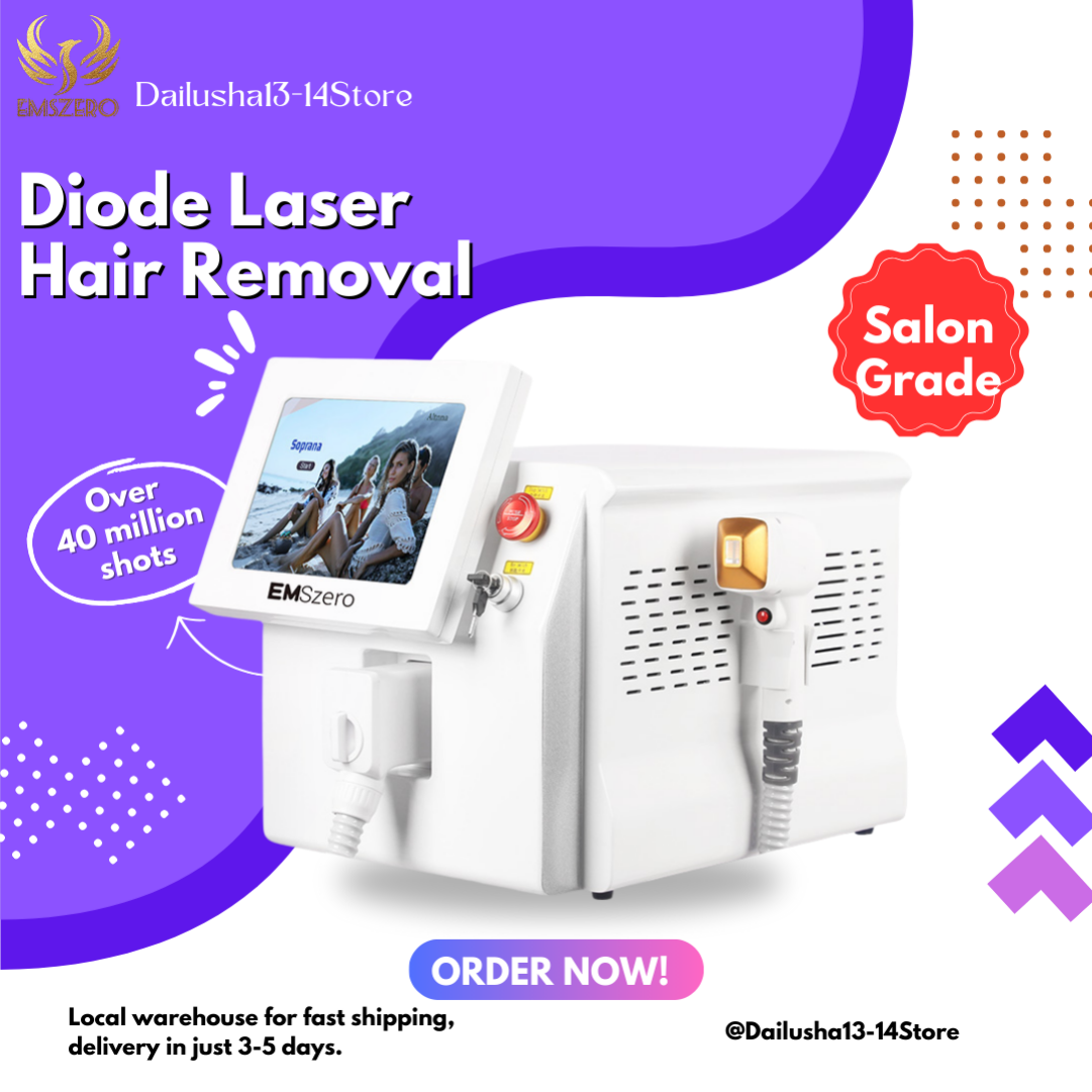 Portable 755nm 808nm 1064nm Diode Hair Removal Machine Ice Platinum Painless Permanent Hair Removal Device