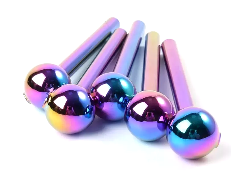 Rainbow Color Pyrex Glass Oil Burner Pipe 10cm Glass Smoking Pipes For Tobcco Herb 4.0 Inches Thick Glass Tubes Straw Hand Pipes Smoking Accessories