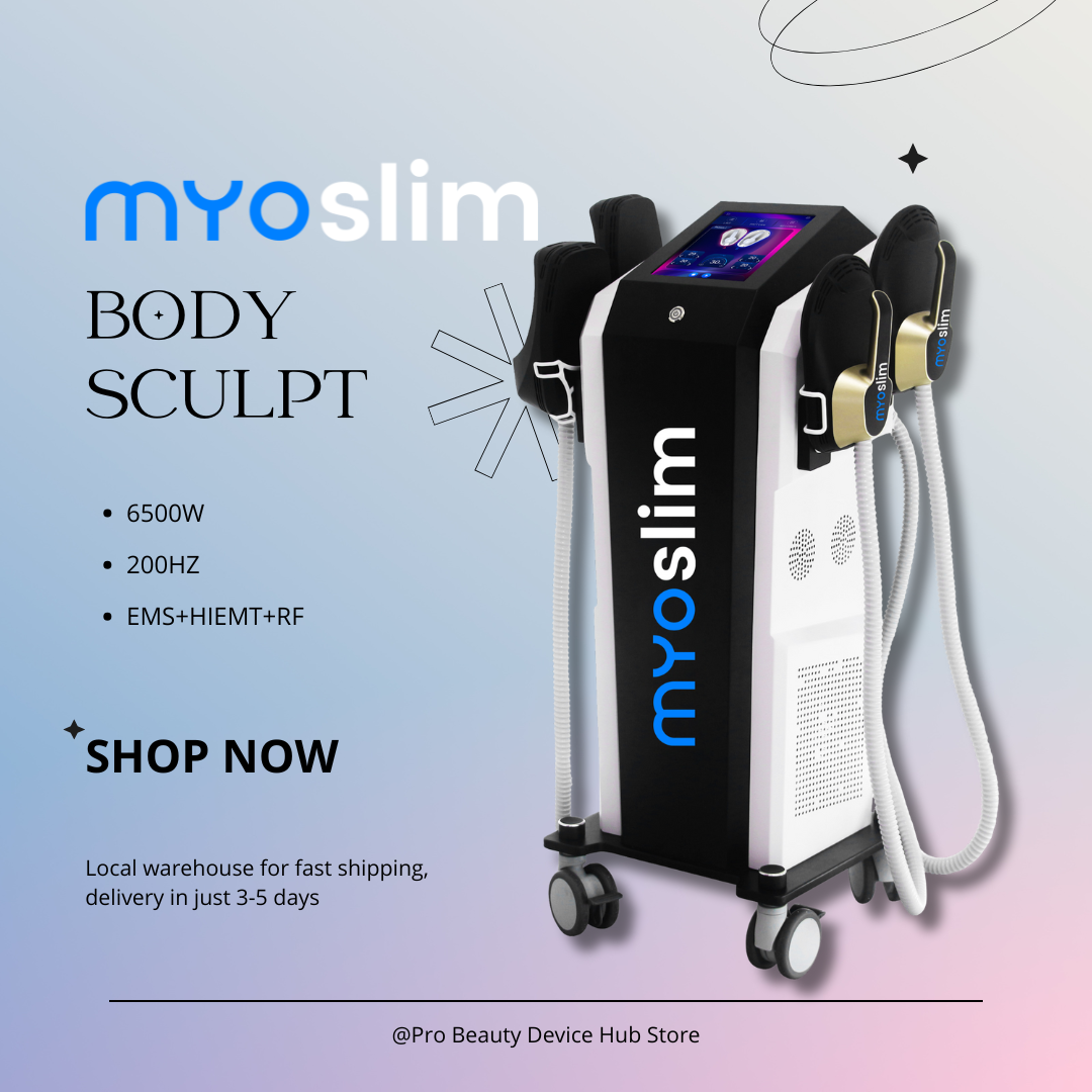 Myoslim EMS RF Electrical Muscle Stimulation System 6500W High Power Body Contouring Device for Fat Loss and Toning