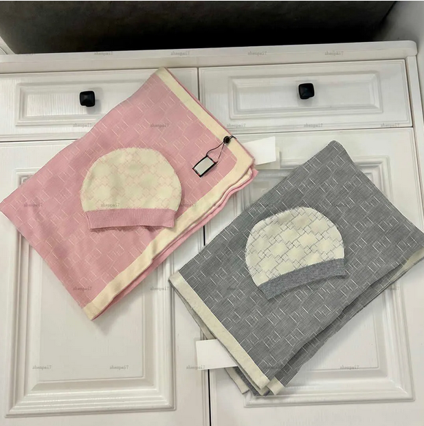 Baby Cotton Blankets hat boy girl children Luxury knitted jacquard kids designer car air conditioner blanket mattress carriage hug quilt Swaddling 1