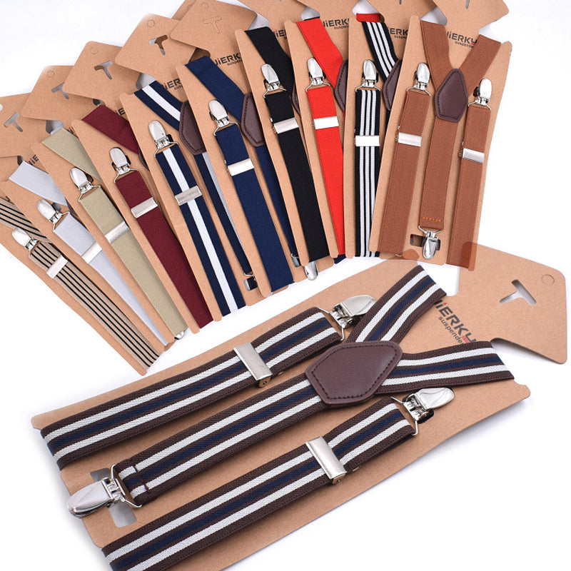 3Clips Mens Suspenders Men Braces Supports tirantes For Women Elastic Adjustable Pants Straps Clothing 2.5*110cm