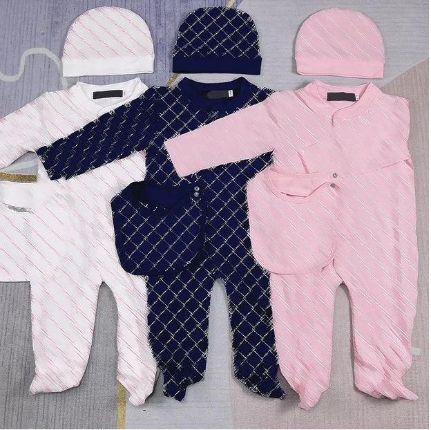 Retail Baby Rompers Clothes Jumpsuit 100% Cotton Newborn Romper Infant Toddler Bib for Kids Boys Girls Clothing