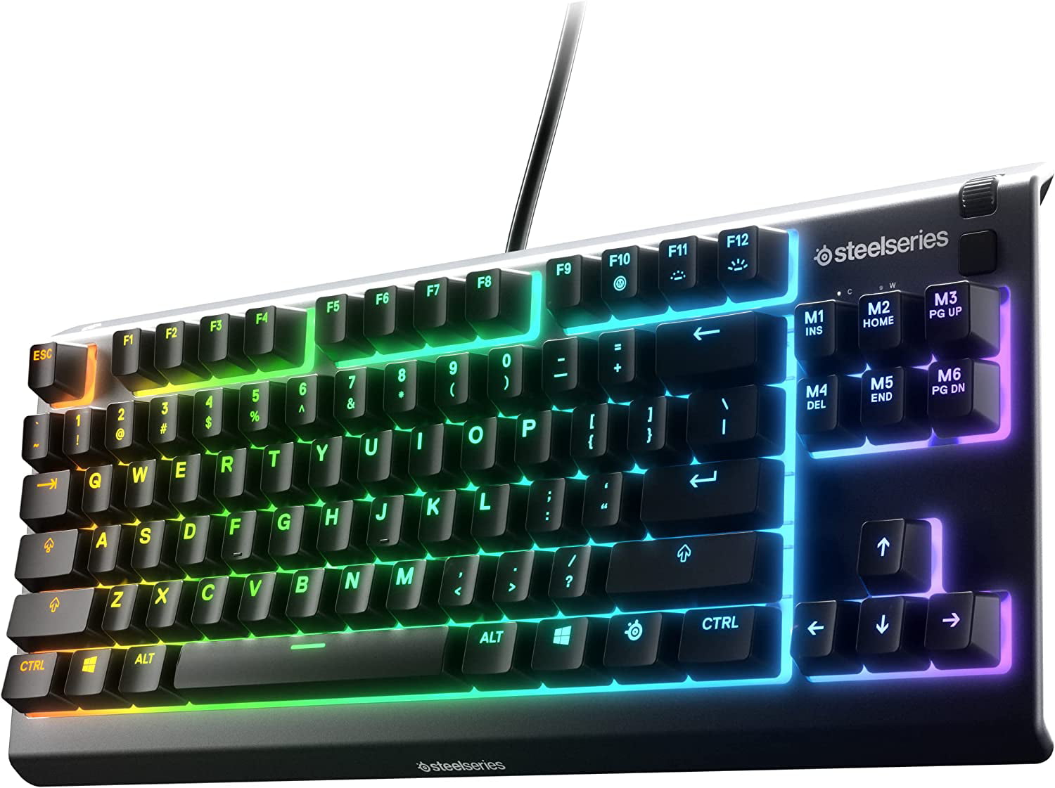 SteelSeries Apex 3 TKL RGB Gaming Keyboard for PC, USB Type-A, IP32 Water & Dust Resistant