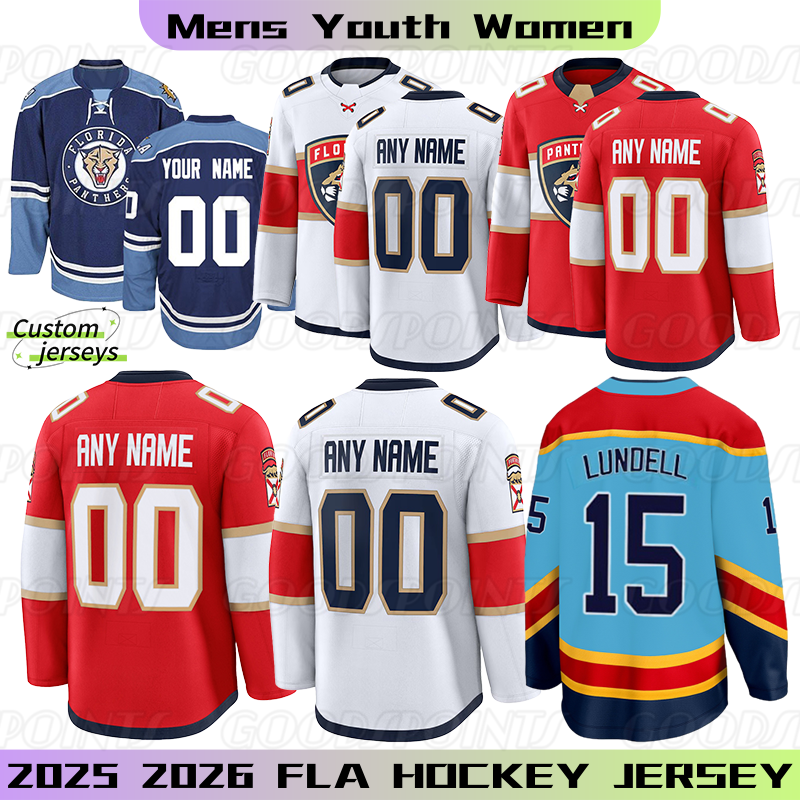Jones hockey Jersey florida panthersS Verhaeghe #19 Matthew Tkachuk Reinhart Jersey Aleksander Barkov Reinhart Sergei Bobrovsky Sam Bennett mens hoc