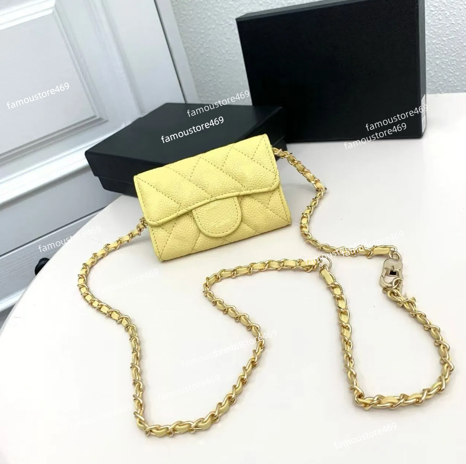 Top designer wallet shoulder bag chain handbag wallets double letter solid buckle pattern women luxury evening bag mini handbag mini purse