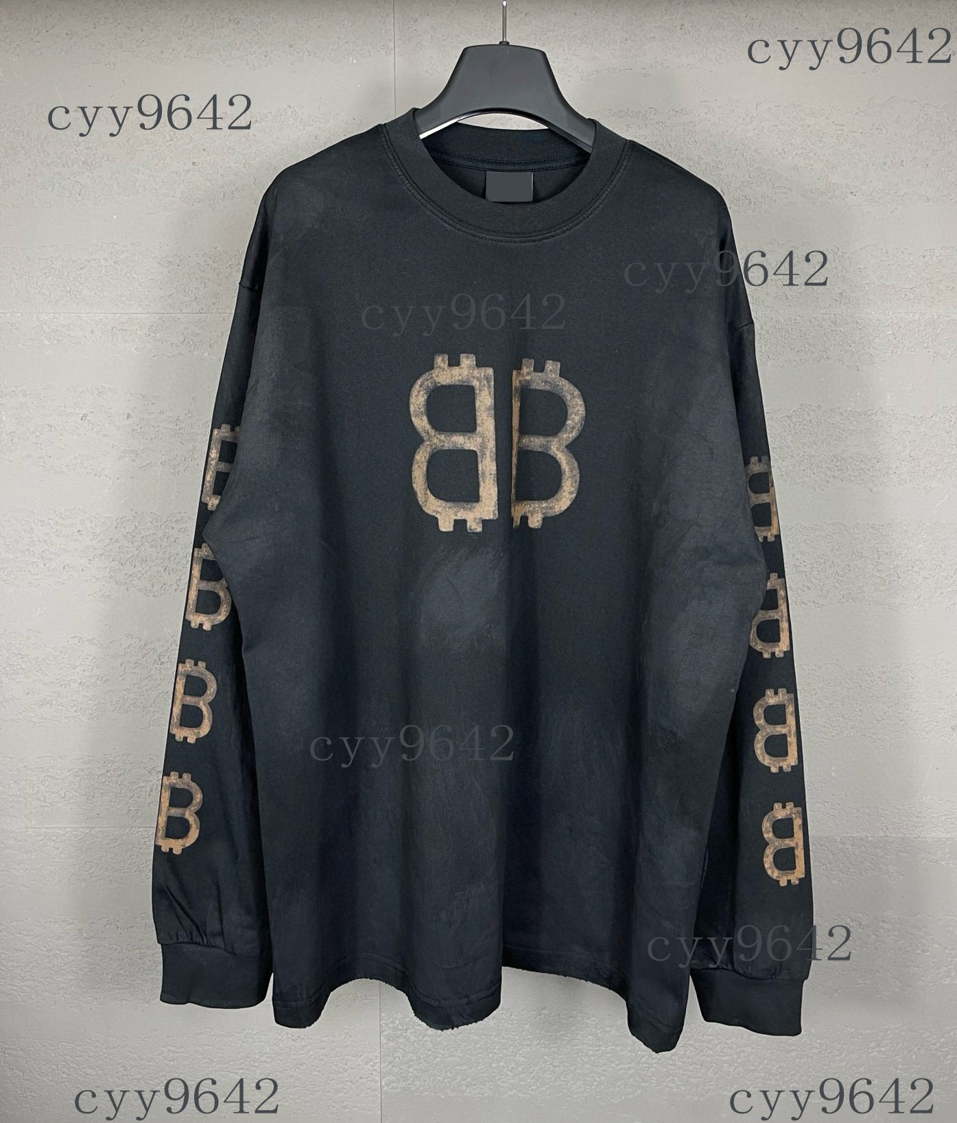 Men&#039;s Plus Tees & Polos letter knitted sweater in autumn - winter 2024 knitting machine e Custom detail crew neck cotton 41rg