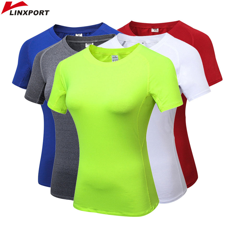 Fitness Womens Shirts Quick Drying T Shirt Elastic Yoga Sport Tights Gym Running Tops Short Sleeve Tees Blouses Jersey camisole
