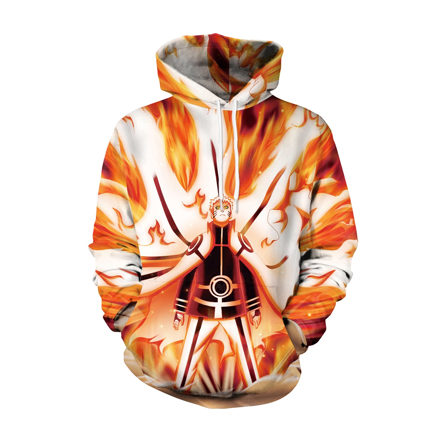 European and American New Anime Character Naruto Uzumaki Naruto Sasuke D Print Digital Printed Hoodie Male