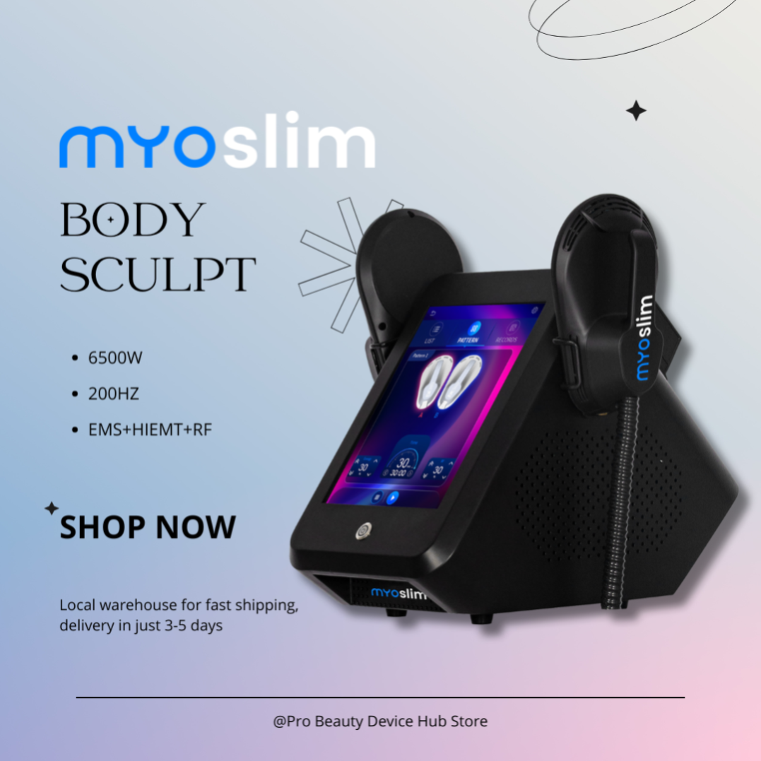 Professional EMS RF 6500W Electrical Muscle Stimulation Machine for Abdomen Arms Legs Shaping from Myoslim Beauty Care
