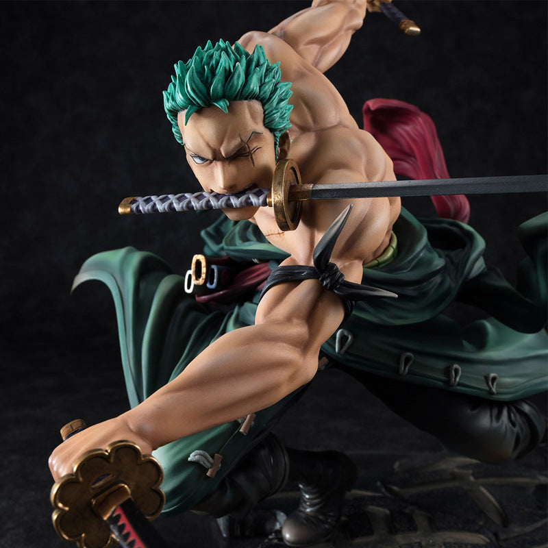 Novelty Games Anime One Piece 18cm Roronoa Zoro Action Figures Model Figurines Cool Decoration Collection Figure Doll Kids Toys Christmas Gi