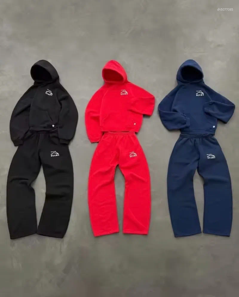 Men&#039;s Tracksuits 2025 Harajuku Solid Color Hooded Clothes Fashionable Loose All-matching Couples &#039;clothes Personalized Street Casual Sport