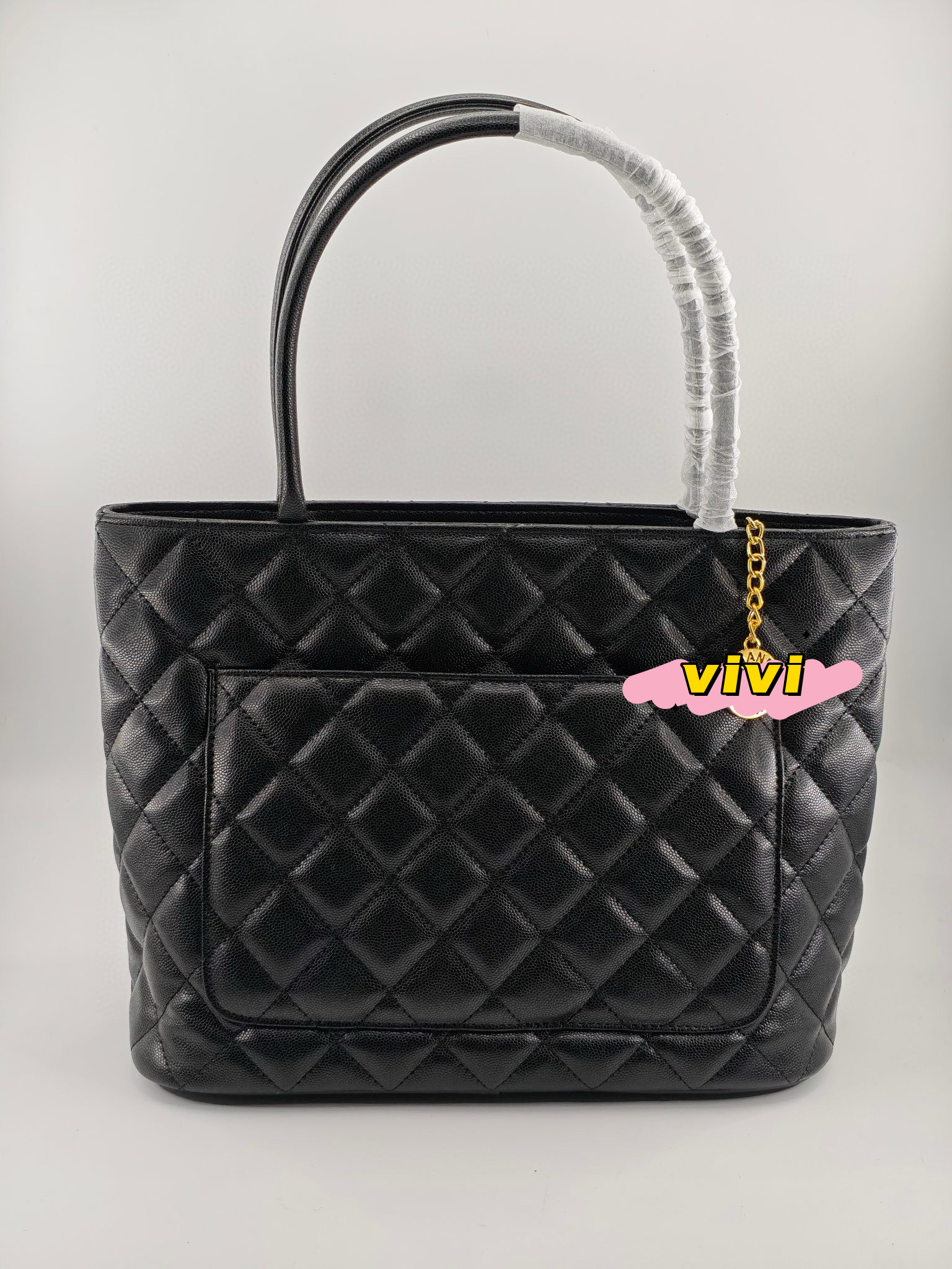 Mirror Master simple vintage cowhide tote handbag fashionable diamond pattern versatile commuting large capacity luxury version