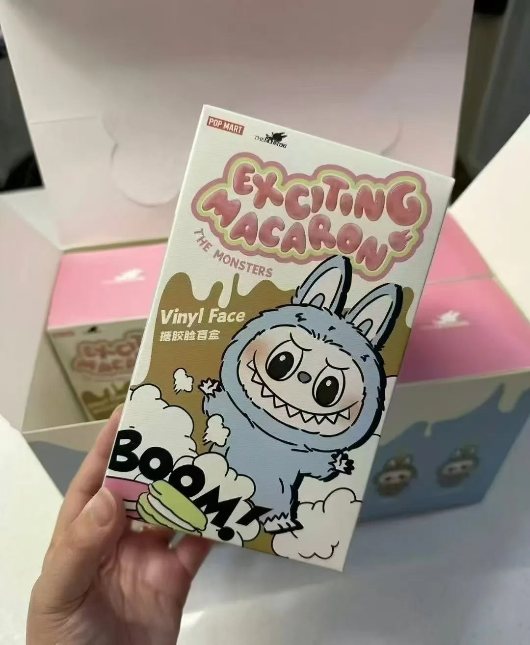 Labubu The Monsters V1 V2 V3 Heartbeat Macaron Enamel Face Blind Box Pvc Figurine Labubu sitting party Kawaii Doll Kid Christmas Gifts#y107