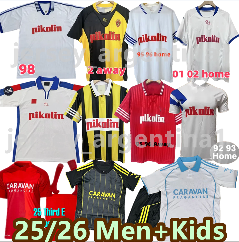 25 26 Real Zaragoza FRAN GAMEZ Soccer jerseys ZAPATER 2025 JERSEY POMBO SHINJI NARVAEZ Football shirts GUTI JAVI ROS KIDS L. SUAREZ camiseta de futb