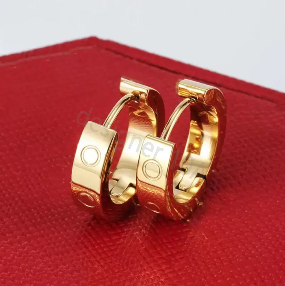 Women Hoop Earrings Designer Jewelry stainless Steel Hoops 18K Gold with Daimonds Love Earring 925 Silver Fashion Studs daily Accessories party gift