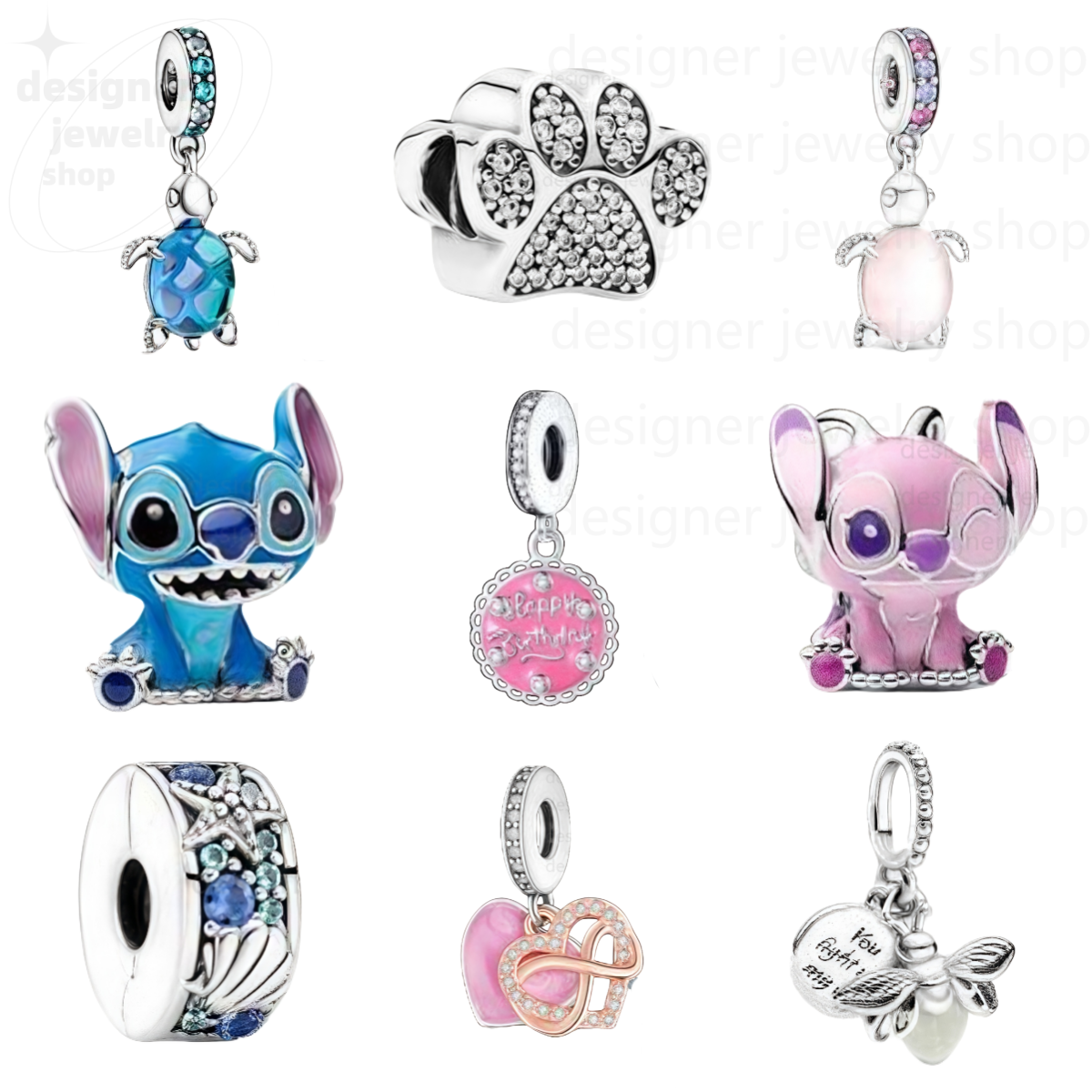 925 silver charm for bracelet charm designer bead new Mouse, elephant cartoon bead DIY accessory suitable for women charm bracelet