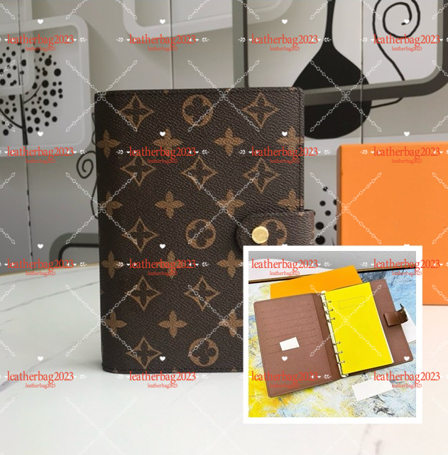 Luxurys Large DESK RING AGENDA COVER Holders Business Notebook Diary Protectives Case Card Holder Wallet Passport Holder With Box