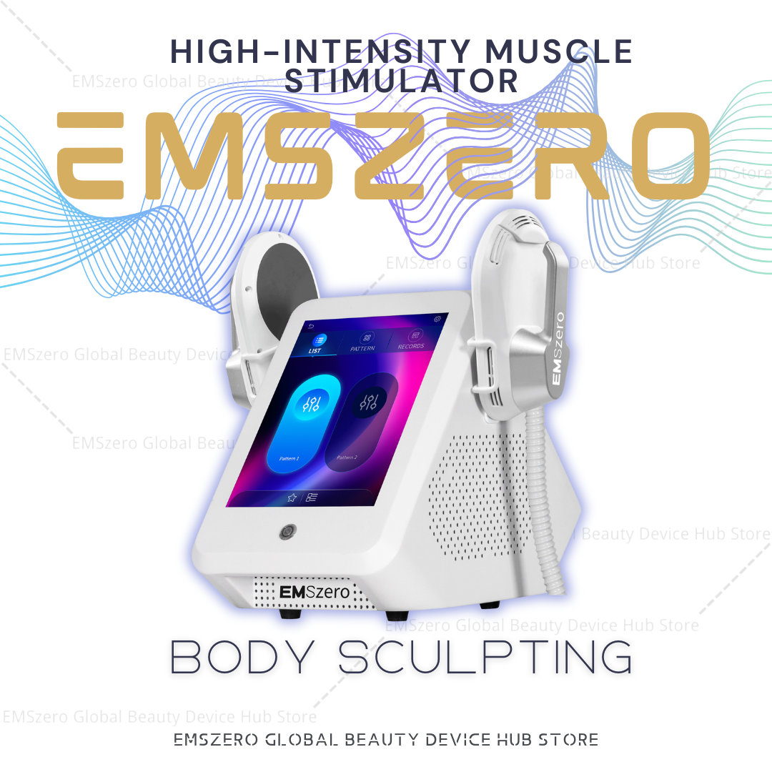 EMS RF Electrical Muscle Stimulation Body Sculpting System 6500W with EMSzero Technology for Muscle Toning and Fat Control
