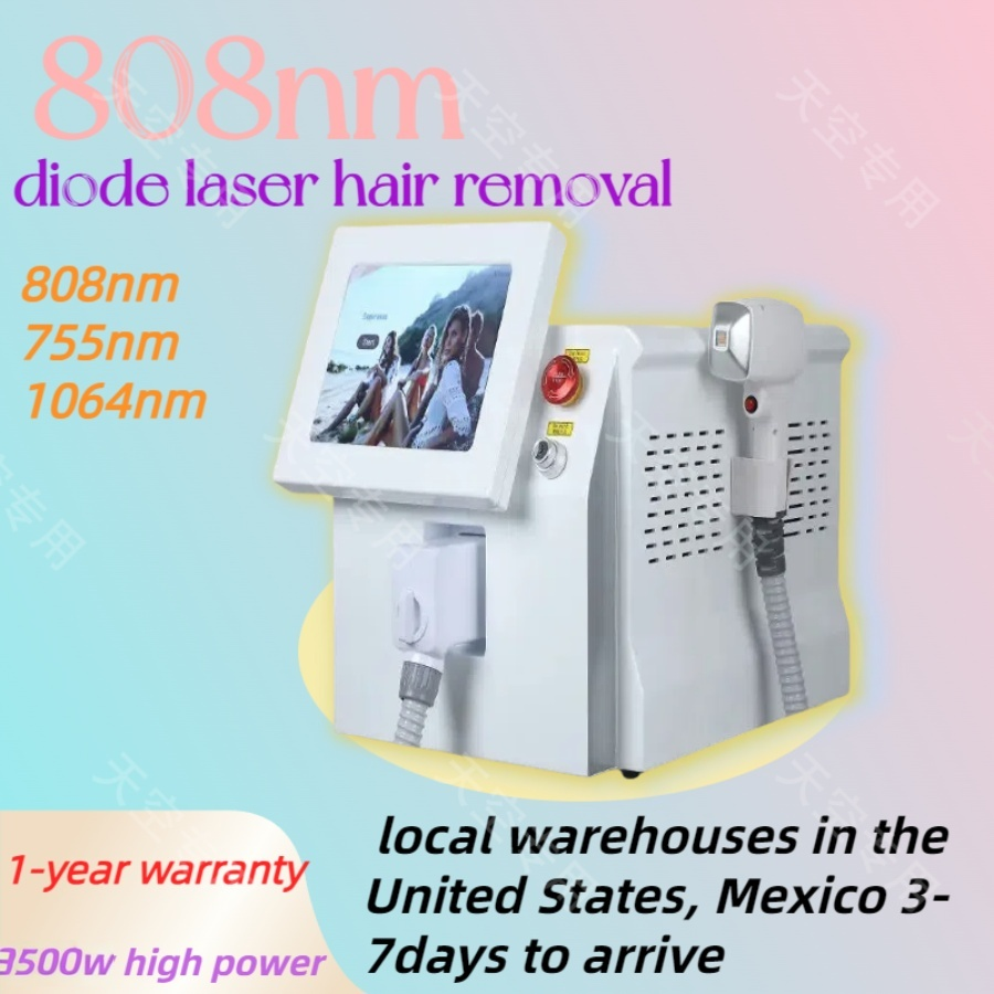 808nm Alexandrite Hair Removal Laser Diode Machine Ice Platinum Body Face Underarm Cooling Head Permanent Painless Epilator