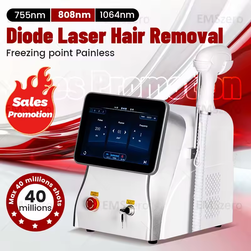 Popular 3500W Freezing Point 808NM Diode Laser Hair Removal Machine Permanent Painless Epilator