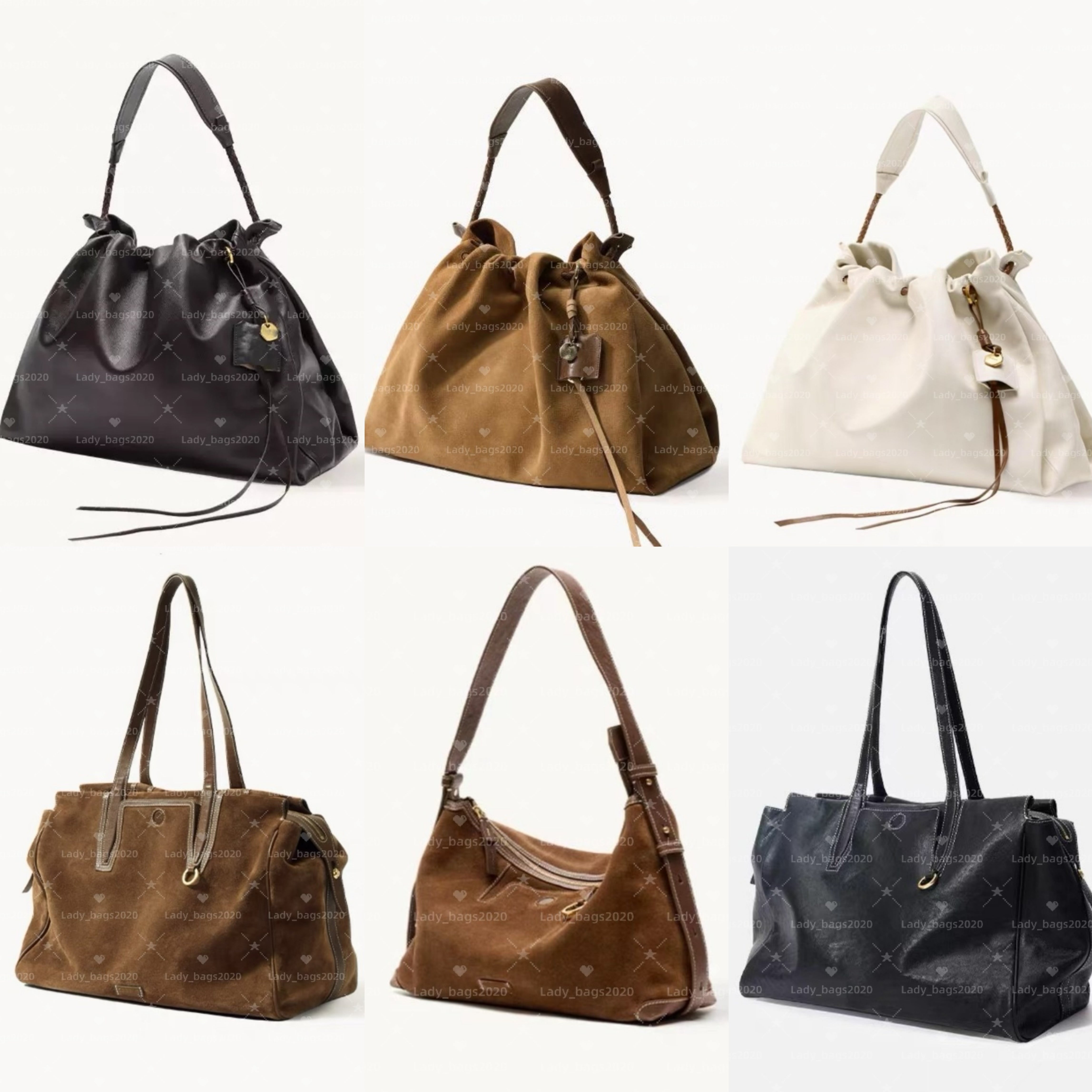 Luna Bag Gather Bags Half Moon Handbag Large Suede Leather Bucket Yore Camera Bags Designer Bowling Purse Hobo Shoulder CrossBody Luxury Totes Clutc