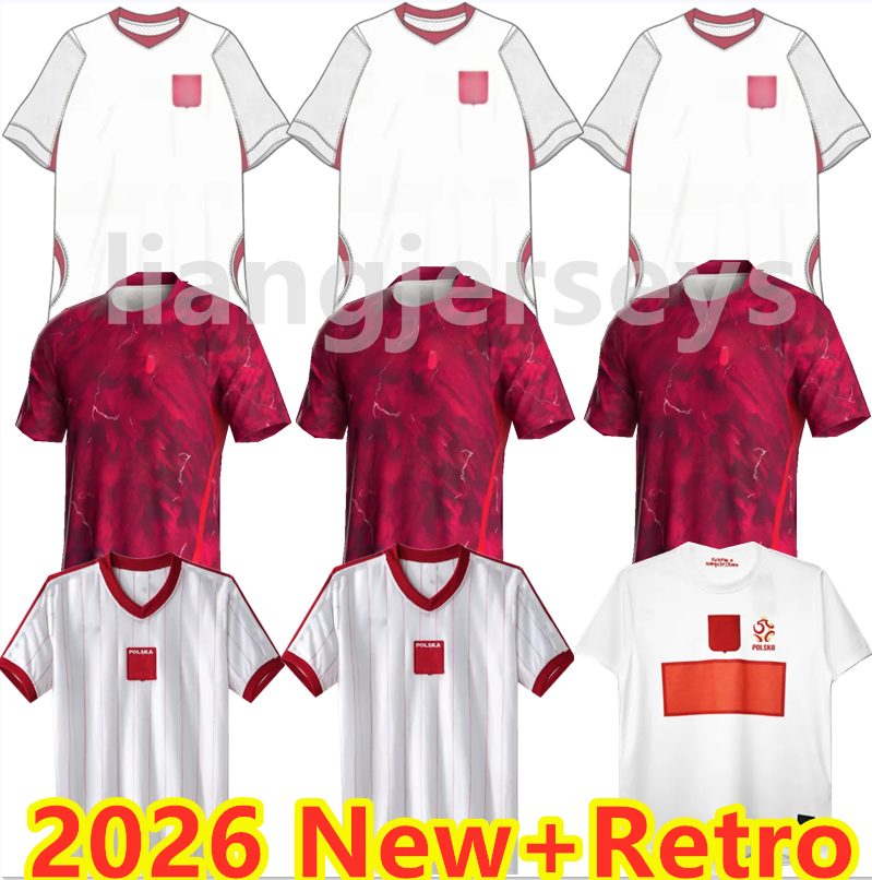 2026 2027 New Polands LEWANDOWSKI Soccer Jerseys Polonia BLASZCZYKOWSKI BEDNAREK CASH ZIELINSKI SZYMANSKI KIWIOR BIELIK MILIK Polish Football Shirt