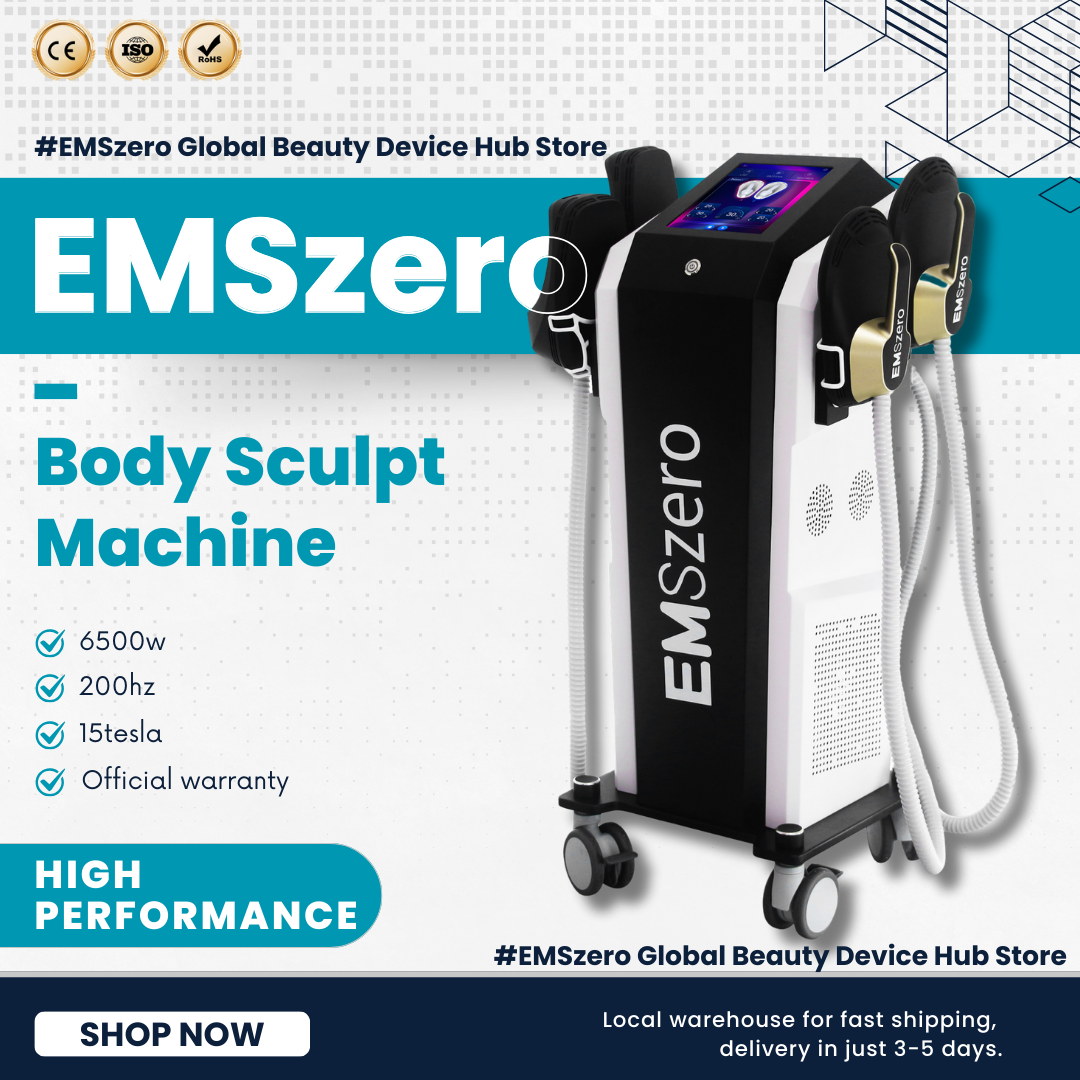 EMSzero RF 6500W Electrical Muscle Stimulation System for Full Body Sculpting Fat Reduction and Muscle Activation