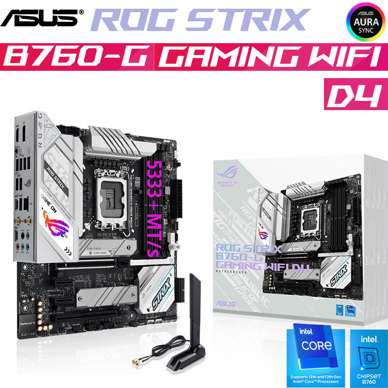 LGA 1700 ASUS ROG STRIX B760-G GAMING WIFI DDR4 Motherboard i3 i5 i7 i9 CPU Intel B760 M.2 128GB Intel 13th Gen Micro-ATX NEW