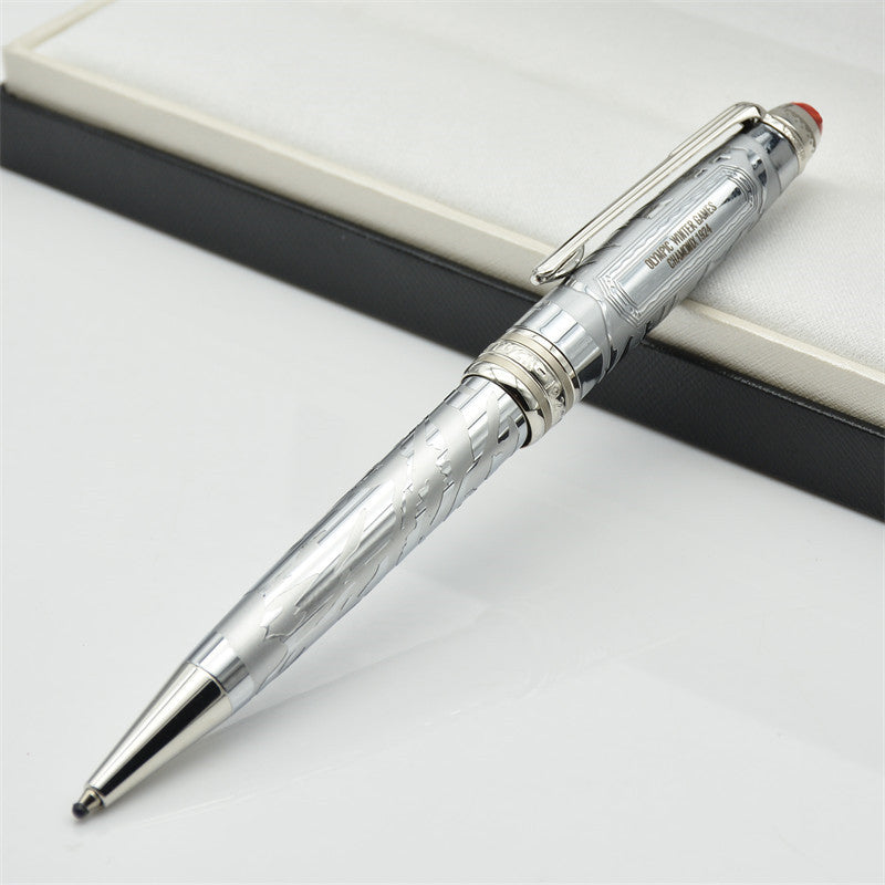 New 163 Ballpoint Pens Metal Hollow Carving MB Rollerball Fountain Writing Stationery Luxury Office Supplies Stationery With Series Number