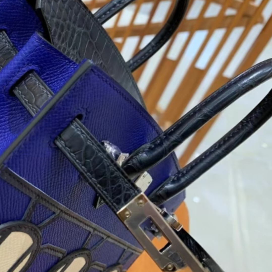 Designer Handbag House 20cm Luxury Purse Business Party Bag Collectible Grade bag Fully handmade in French original leather combination with Palladi