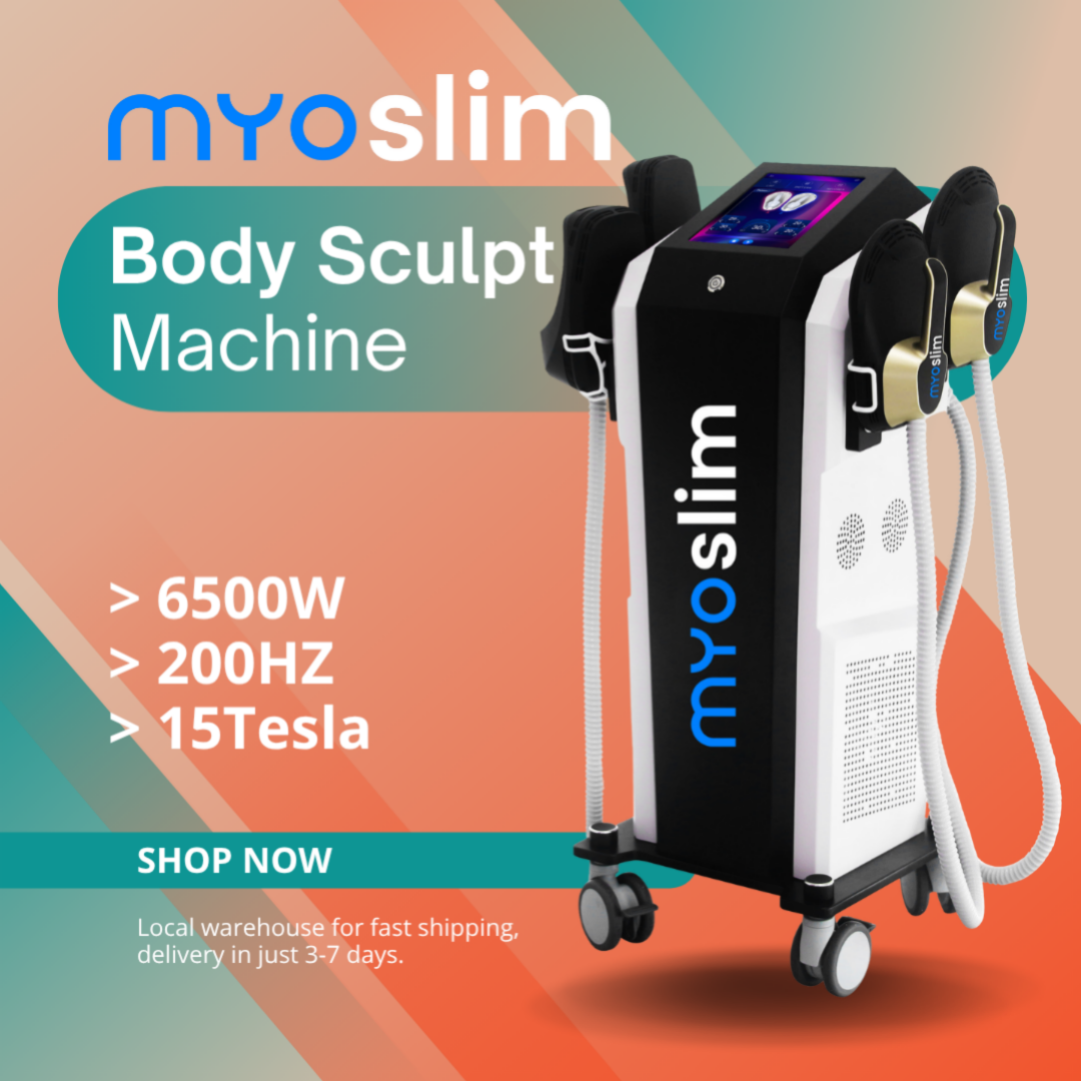 EMS RF Body Contouring Machine 6500W Power Myoslim Electrical Muscle Stimulation Device for Muscle and Fat Care