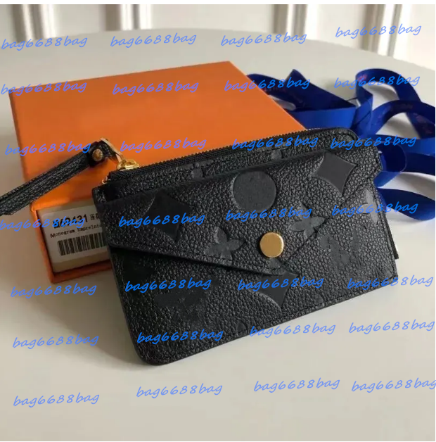 WALLET CARD HOLDER RECTO VERSO Designer leather Fashion Womens Mini Zippy Organizer Wallet Coin Purse bag Belt Charm Key Pouch