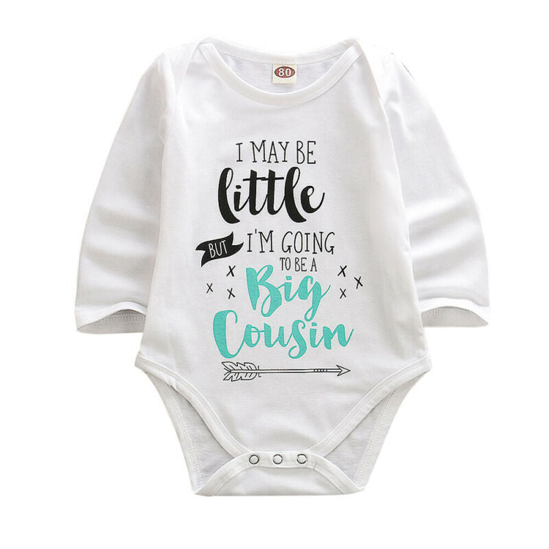 2021 Baby Kids Boy Girl Infant Bodysuits 0-18M Long Sleeve Letter Print Jumpsuit Bodysuit Cotton Clothes Outfit