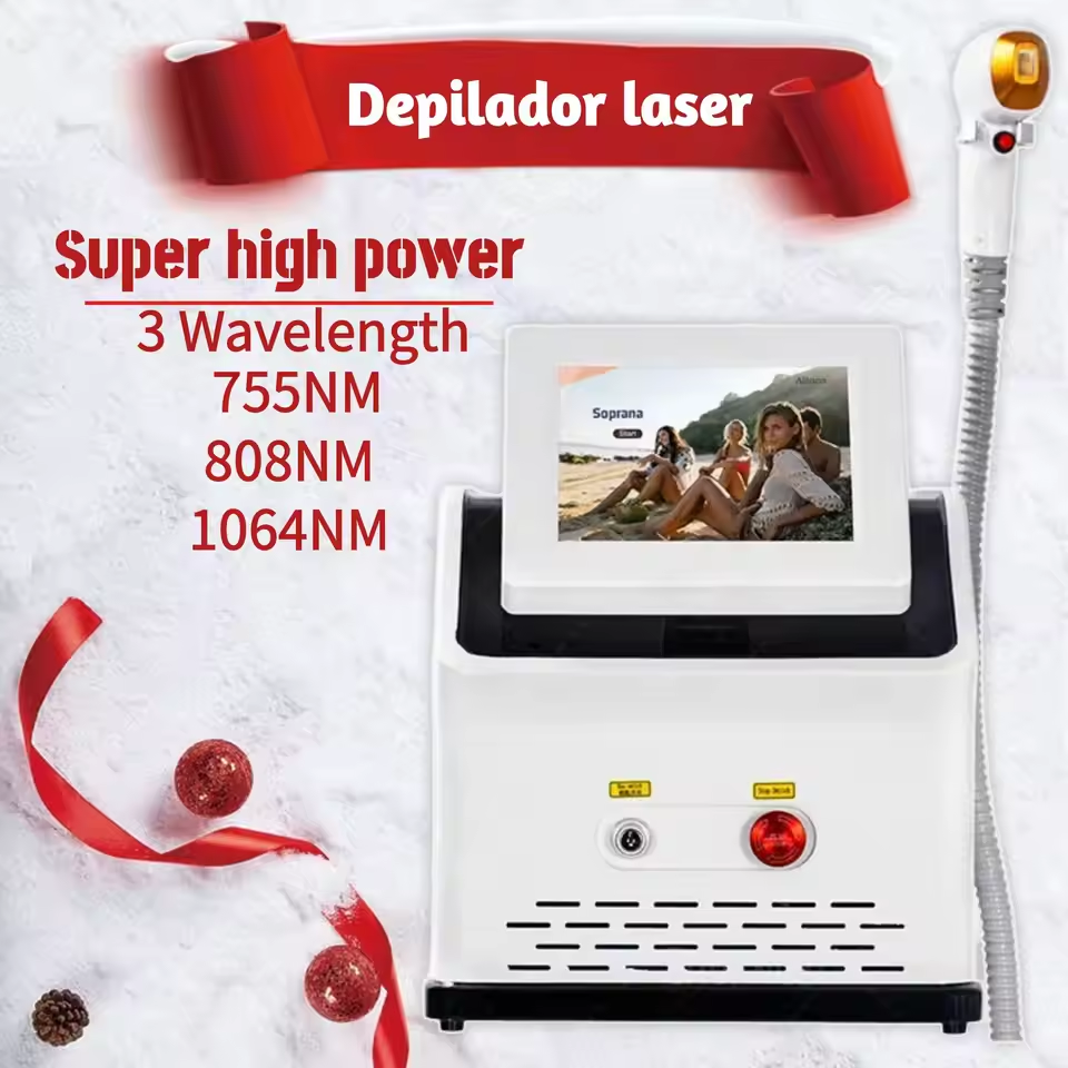 808NM Diode Laser For Skin Regeneration And Hair Removal Smooth Skin Pain Free Cryogenic Point Hair Removal