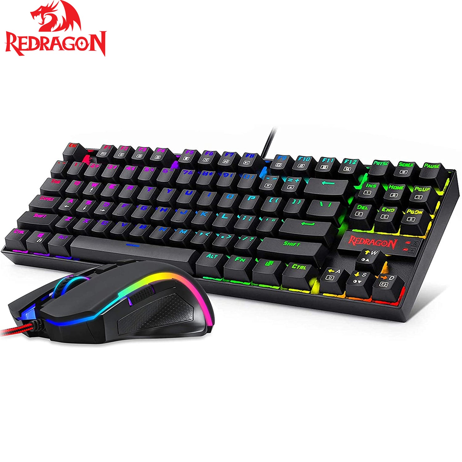 n Keyboard Mouse Set K552-RGB-BA Mechanical Gaming Keyboard and Mouse Combo Wired RGB LED 60% for Windows PC Gamers