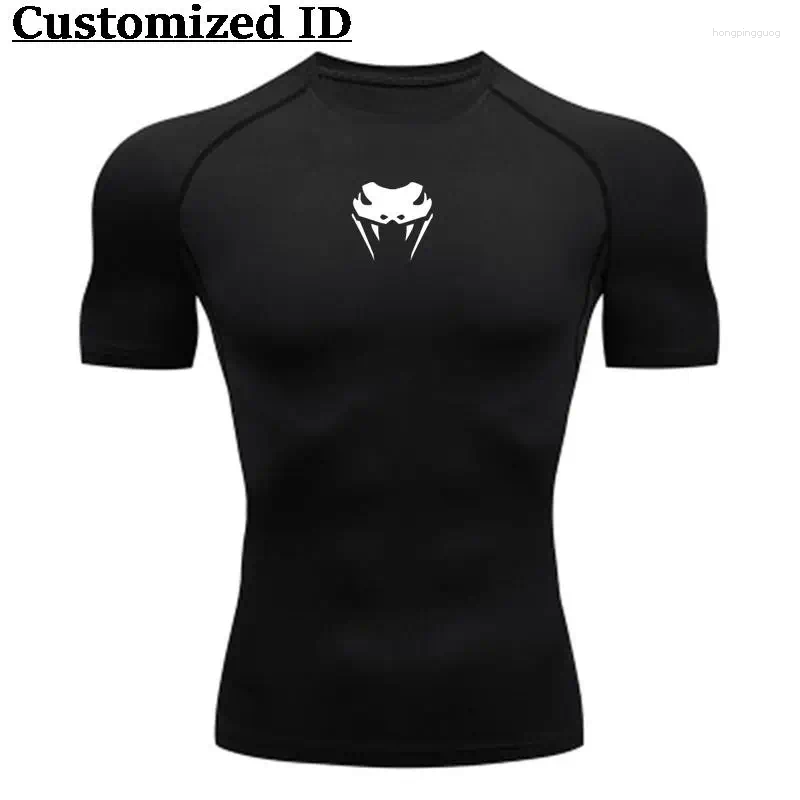 Men&#039;s T Shirts 2024 Men O-Neck Compression Shirt MMA Long Or Short Sleeve T-shirt Fitness Bodybuilding Clothes Rashguard Sports Top Tees
