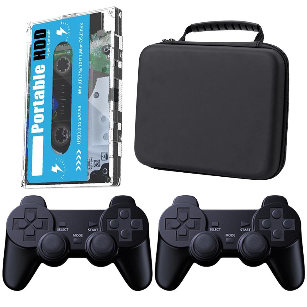 Super Console 500GB Gaming HDD Retro Game 55000 Video Games 70 Emulators For PS3-PS2-WII-WIIU-MAME-DC-SS Plug and Play Batocera,playzone console