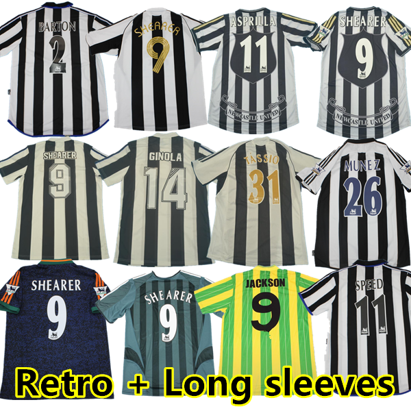 95 96 97 99 2000 01 03 05 NUFC SHEARER Retro SOCCER jerseys HAMANN SHEARER PINAS 93 2006 UNITED OWEN classic FOOTBALL SHIRTS Ginola long sleeves goa