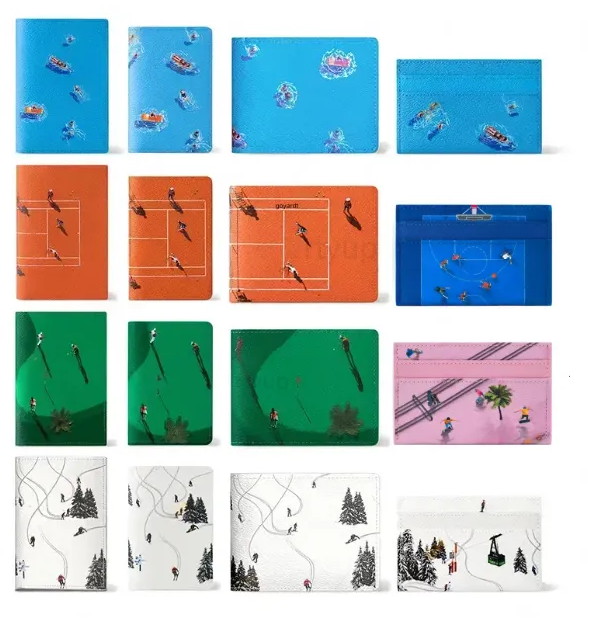 golf card holder golf wallet pouchette holiday sports series style card holder passport bag designer eallet golf swimming ski wallet wallet keychain