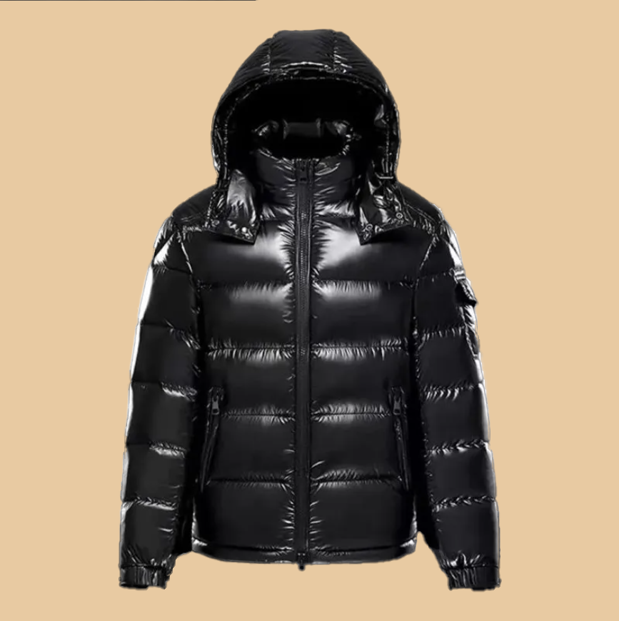 Designer jacket with armband NFC scanning Round Head Zipper fashionable trendy parka thick and suitable for both men and women casual hooded jacket