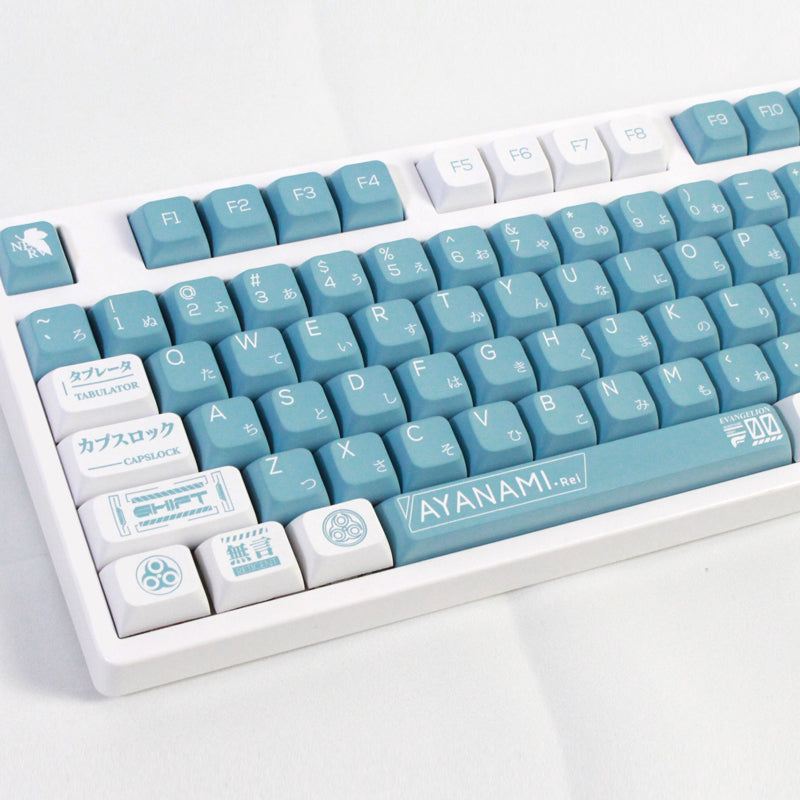 EVA-00 XDA Keycap Profile Japanese Blue 135 Keys Caps for Mechanical Keyboard Gaming MX Switches DYE-SUB Custom PBT Keycap